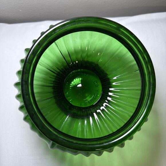 Vintage E O Brody Cleveland Ohio USA Emerald Green Glass Vase Planter 5" H G-105 - Picture 2 of 10